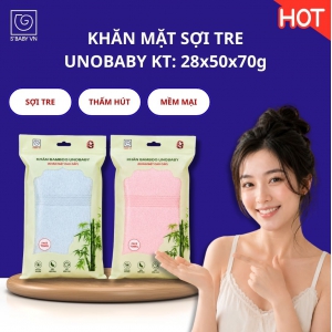 Khăn mặt Sợi tre UNOBABY02, KT 28x50