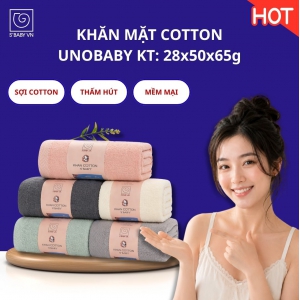 Khăn mặt cotton UNOBABY/02 - KT 28x50cm Khăn mặt cotton UNOBABY/02 - KT 28x50cm